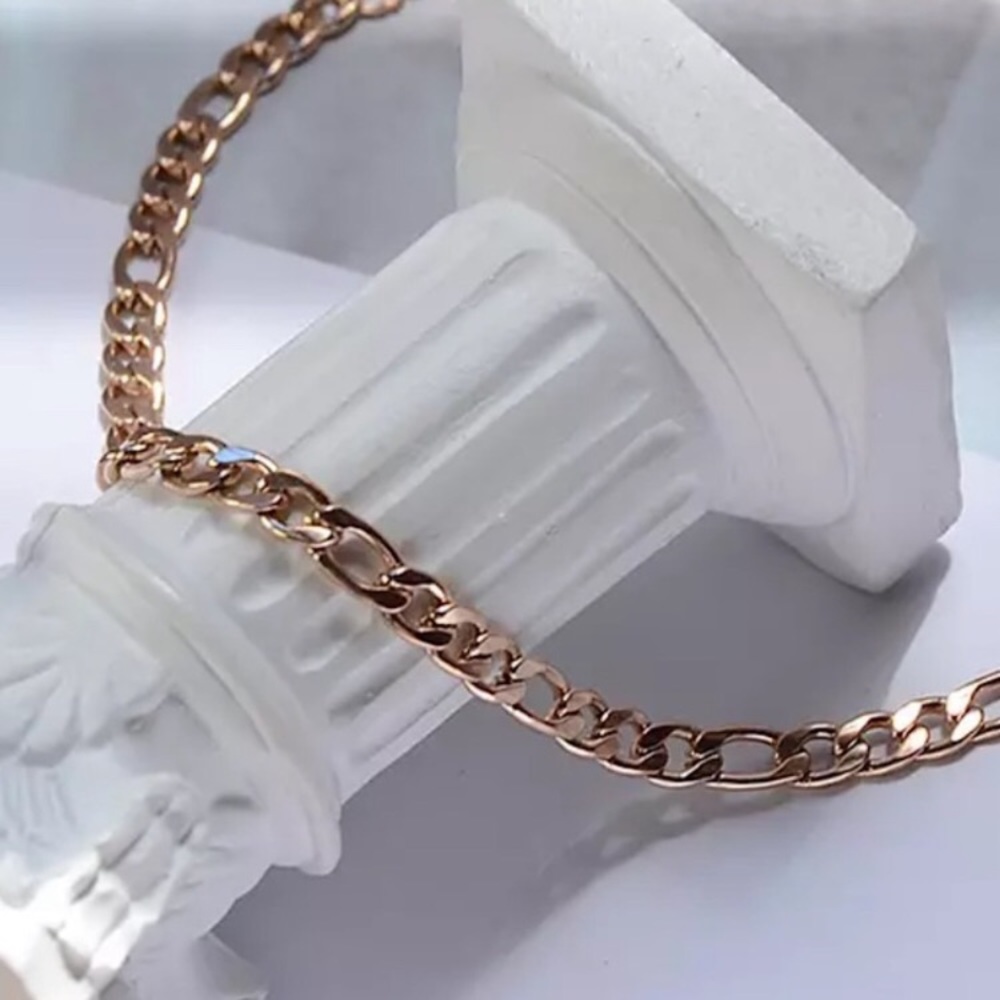 ⚜️𝟯𝟬%𝗢𝗙𝗙 𝗯𝘂𝗻𝗱𝗹𝗲𝘀 𝟯+⚜️ NEW Figaro Chain Stainless Steel Anklet - Picture 7 of 12